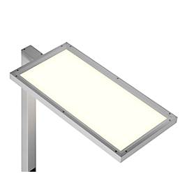 LED-Tischleuchte SLV Worklight, Touch-Dimmer, 7600 Lumen, 79 W, 200-240 V, PIR-Sensor, festverbaute LEDs, L 692 x B 310 x H 1200 mm, silber