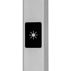 LED-Tischleuchte SLV Worklight, Touch-Dimmer, 7600 Lumen, 79 W, 200-240 V, PIR-Sensor, festverbaute LEDs, L 692 x B 310 x H 1200 mm, silber