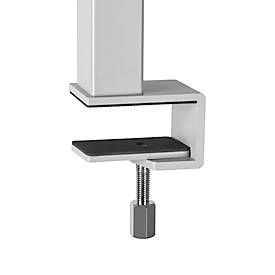 LED-Tischleuchte SLV Worklight, Touch-Dimmer, 7600 Lumen, 79 W, 200-240 V, PIR-Sensor, festverbaute LEDs, L 692 x B 310 x H 1200 mm, silber