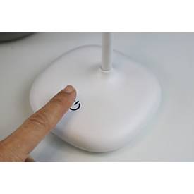 LED-Tischleuchte UNILUX GALY 1800, ideal für das Home Office, Leistung 2 W, 200 lm, 3600 K, Touchdimmer, neigbar, Akkubetrieb, mit USB-Kabel, weiß