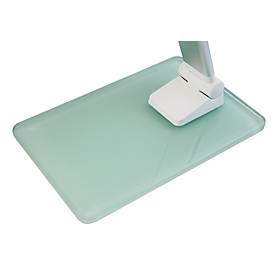 LED-Tischleuchte UNILUX Popy, 5 W, 500 lm, 3000-6000 K, 3 Leuchtstärken, dimmbar, faltbar, silber-weiß