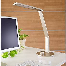LED-Tischleuchte Vario Plus, 10 W, 620 lm, 2700-6400 K, höhenverstell-/dreh-/neigbar, USB-Ladefunktion, stufenlos dimmbar, champagner