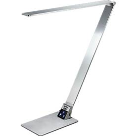 LED-Tischleuchte WASP, dimmbar 5-fach, 900 Lumen, 2700-5000 Kelvin, USB-Ladebuchse, Alu gebürstet