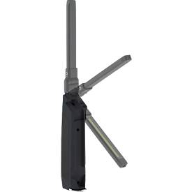 LED-Werkstattleuchte Ansmann IL500R, 500 lm (Hauptleuchte), 130 lm (Knopfleuchte), bis zu 12 h, IP20, IK07, B 43 × T 33 x H 320 mm, schwarz