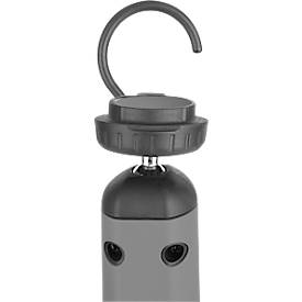 LED-Werkstattleuchte Ansmann IL700R, 700 Lumen (Hauptleuchte), 120 Lumen (Knopfleuchte), bis zu 15 h, drehbar, B 40 × T 44,5 × H 384 mm, Kunststoff