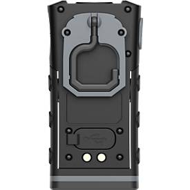 LED-Werkstattleuchte Ansmann WL 500R Pocket, 500 lm (Hauptleuchte), 180 lm (Knopfleuchte), bis zu 26 h, B 64,8 × T 40,5 × H 131 mm, schwarz