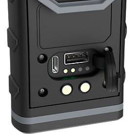 LED-Werkstattleuchte Ansmann WL 500R Pocket, 500 lm (Hauptleuchte), 180 lm (Knopfleuchte), bis zu 26 h, B 64,8 × T 40,5 × H 131 mm, schwarz