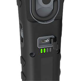 LED-Werkstattleuchte Ansmann WL1000R, 1000 lm (Hauptleuchte), 180 lm (Knopfleuchte), bis zu 46 h, B 57,5 × T 37,5 × H 256 mm, Kunststoff, schwarz