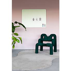 Legamaster Glasboard RC, mit 2 Magneten & 1 Glasboard Marker, B 1500 x T 4,4 x H 1000 mm, gehärtetes Sicherheitsglas, matt, sage green