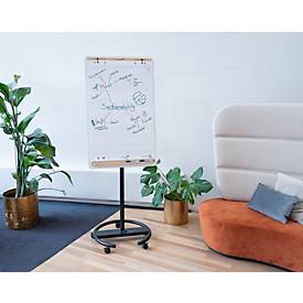 Legamaster mobiles Flipchart SKETCH INFINITE, Stahl, weiß emailliert, 90 Grad drehbar, Tafel B 690 x H 1100 mm + Starterset