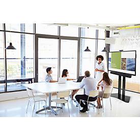 Legamaster Monitorhalterungs-Pylonensystem moTion FCS-12XL, freistehend, für 1 Monitor 55-98″/105 kg, elektrisch höhenverstellbar, Stahl schwarz