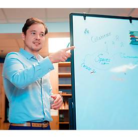 Legamaster Multiboard Premium Plus, Pinnboard und Whiteboard, B 760 x H 1200 mm, grau