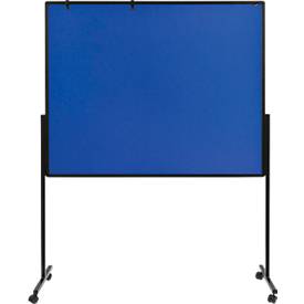 Legamaster PREMIUM mobiles Multiboard XL, Pinnboard und Whiteboard, mit Rollen, B 1200 x H 1500 mm, blau, inkl. Klick-Papierhaken