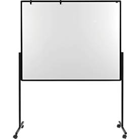 Legamaster PREMIUM mobiles Multiboard XL, Pinnboard und Whiteboard, mit Rollen, B 1200 x H 1500 mm, grau, inkl. Klick-Papierhaken