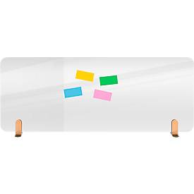 Legamaster transparente Tischtrennwand Elements, Acrylglas, inkl. 2 Fußhalterungen, B 1600 x H 600 x T 5 mm