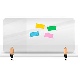 Legamaster transparente Tischtrennwand Elements, Acrylglas, inkl. 2 Tischklemmen, B 1200 x H 600 x T 5 mm