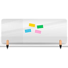 Legamaster transparente Tischtrennwand Elements, Acrylglas, inkl. 2 Tischklemmen, B 1600 x H 600 x T 5 mm