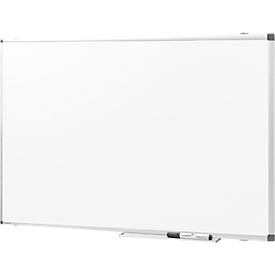 Legamaster Whiteboard PREMIUM, Hoch-/Querformat, Stahl weiß lackiert + Aluminiumrahmen, magnethaftend, Ablageschale + Zubehör, B 1800 x H 1200 mm