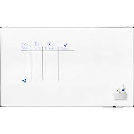 Legamaster Whiteboard PREMIUM, Hoch/Querformat, Stahl weiß lackiert + Aluminiumrahmen, magnethaftend, Ablageschale + Zubehör, B 2000 x H 1200 mm