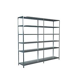 Schulte Regalwelt Legborden zonder bouten, H 2300 x B 2400 x D 500 mm, gegalvaniseerd