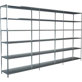 Schulte Regalwelt Legborden zonder bouten, H 2300 x B 2600 x D 500 mm, gegalvaniseerd