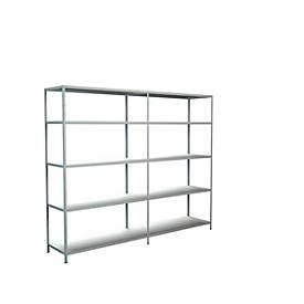 Schulte Regalwelt Legborden zonder grendels, H 2000 x B 2400 x D 500 mm, wit