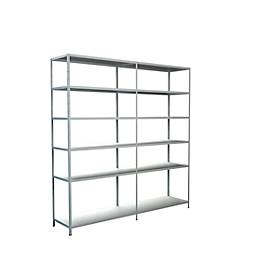 Schulte Regalwelt Legborden zonder grendels, H 2300 x B 2200 x D 500 mm, wit