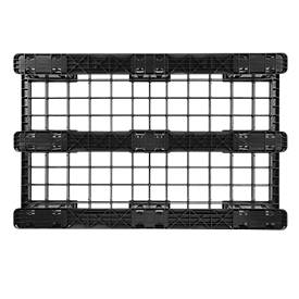 Leichtpalette FP-LP1208-9L, Tragkraft 1800/800 kg, 9 Füße, ineinander stapelbar, L 1200 x B 800 x H 153 mm, Recycling-HDPE, 10 Stück