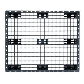 Leichtpalette FP-LP1210-9L, Tragkraft 1800/800 kg, 9 Füße, ineinander stapelbar, L 1200 x B 1000 x H 130 mm, Recycling-HDPE, 10 Stück