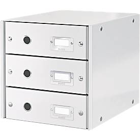 LEITZ® 3 Schubladen Click + Store, hoch, weiß