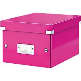 LEITZ® Ablage- und Transportbox Serie Click + Store, klein, für DIN A5, pink