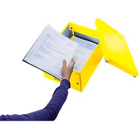 LEITZ® Ablage- und Transportbox Serie Click + Store, mittel, für DIN A4, gelb