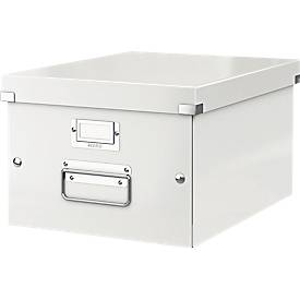 LEITZ® Ablage- und Transportbox Serie Click + Store, mittel, für DIN A4, weiß