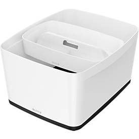 Leitz Ablagebox MyBox, DIN A4, für Utensilien, weiß/schwarz