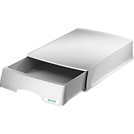 LEITZ® Ablagekorb Plus, DIN A4, Kunststoff, 4 Stück, grau