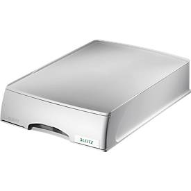 LEITZ® Ablagekorb Plus, DIN A4, Kunststoff, 4 Stück, grau