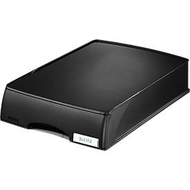 LEITZ® Ablagekorb Plus, DIN A4, Kunststoff, 4 Stück, schwarz