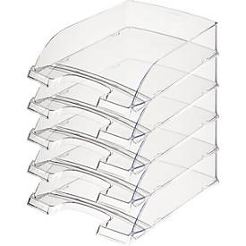 LEITZ® Ablagekorb Standard 5226, Kunststoff, 5 Stück, glasklar