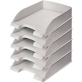 LEITZ® Ablagekorb Standard 5227, Kunststoff, 5 Stück, grau