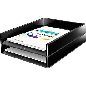 LEITZ® Ablagekorb WOW Duo Color, DIN A4, schwarz/schwarz