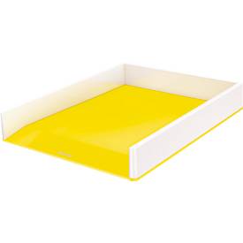 LEITZ® Ablagekorb WOW Duo Color, DIN A4, weiß/gelb