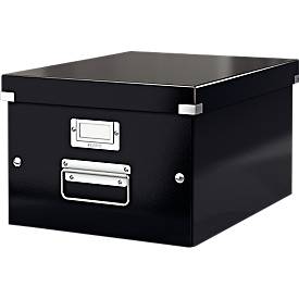 LEITZ® archief- en transportbox serie Click + Store, middel, voor A4-formaat, zwart