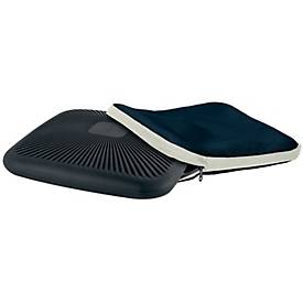 Leitz Balancekissen Ergo Active, ergonomisch, bis 150 kg, inkl. Luftpumpe, B 368 x T 364 x H 55 mm, waschbarer Stoffbezug, dunkelgrau