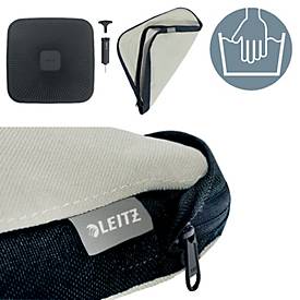 Leitz Balancekissen Ergo Active, ergonomisch, bis 150 kg, inkl. Luftpumpe, B 368 x T 364 x H 55 mm, waschbarer Stoffbezug, grau
