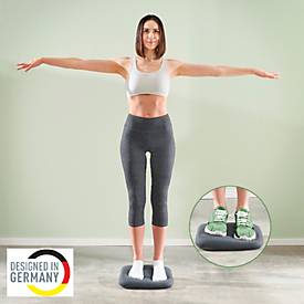 Leitz Balancekissen Ergo Active, ergonomisch, bis 150 kg, waschbar, inkl. Luftpumpe, B 360 x T 360 x H 55 mm, dunkelgrau
