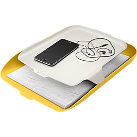 Leitz® Briefkorb mit Organizer Cosy, für A4-Dokumente, stapelbar, gelb