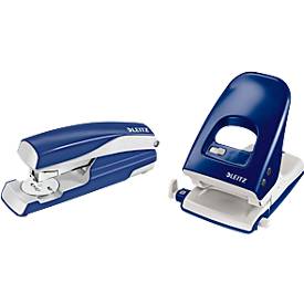 LEITZ® Bürolocher 5138 + Heftgerät 5522 SET, blau