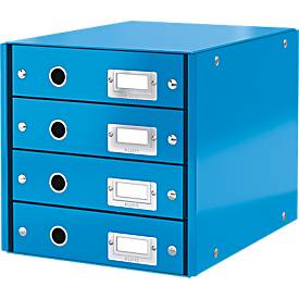 LEITZ® Click + Store, 4 Schubladen, flach, blau