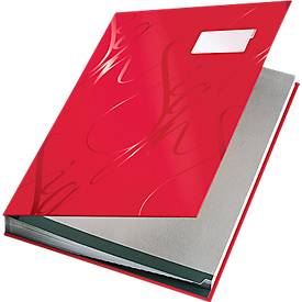 LEITZ® Design-Unterschriftenmappe 5745, 18 Fächer, Karton, rot
