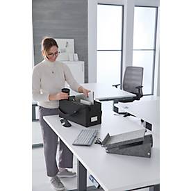 Leitz Desk Sharing Tasche, faltbar, 3 Fächer, passend für Laptops bis 18", samtgrau, 465 x 210 x 200 mm